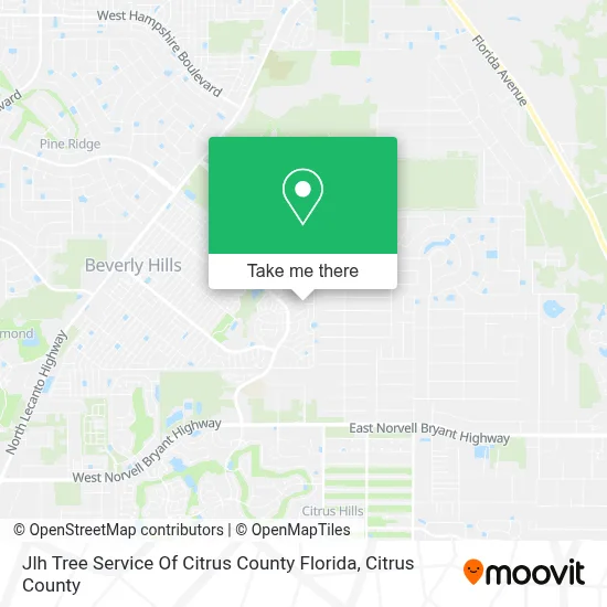 Jlh Tree Service Of Citrus County Florida map