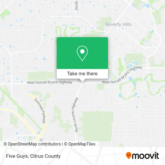 Five Guys map