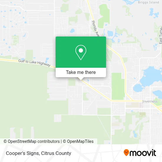 Cooper's Signs map