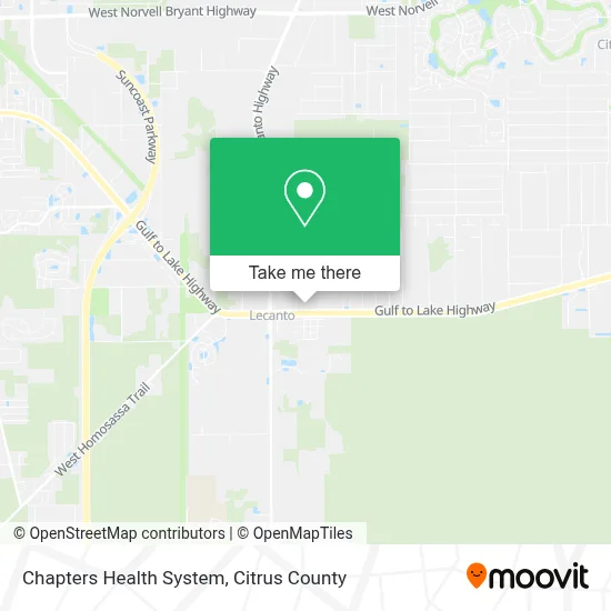 Chapters Health System map