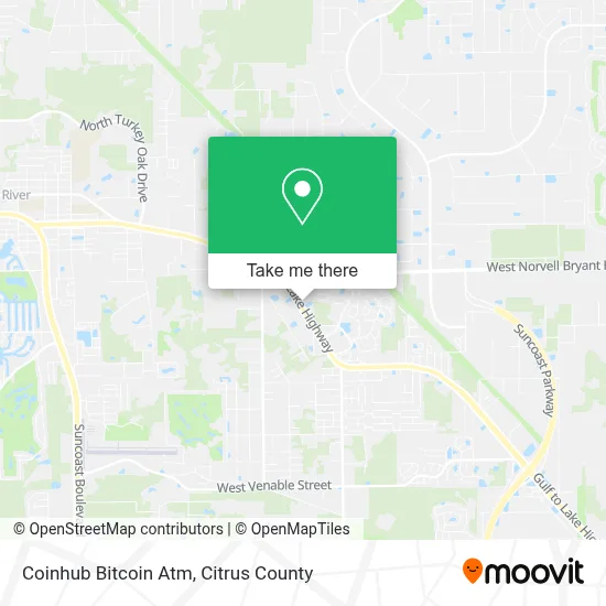 Coinhub Bitcoin Atm map