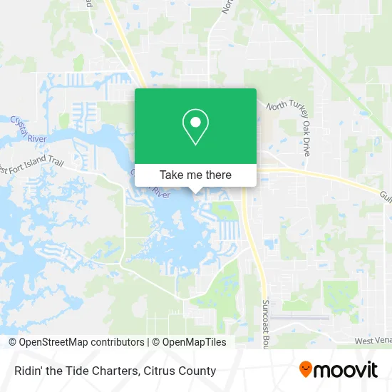 Ridin' the Tide Charters map