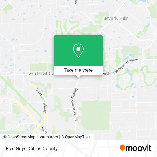 Five Guys map
