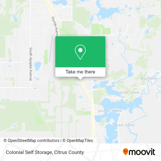 Colonial Self Storage map