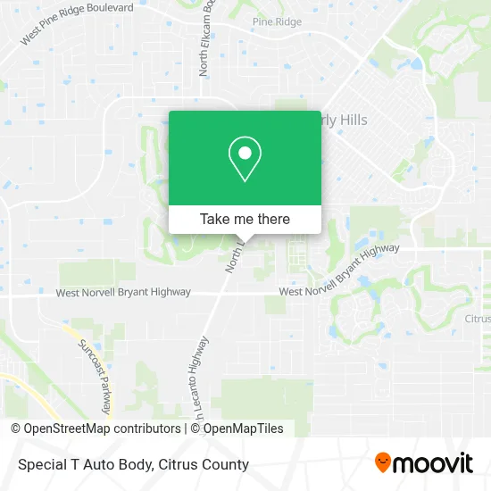 Special T Auto Body map