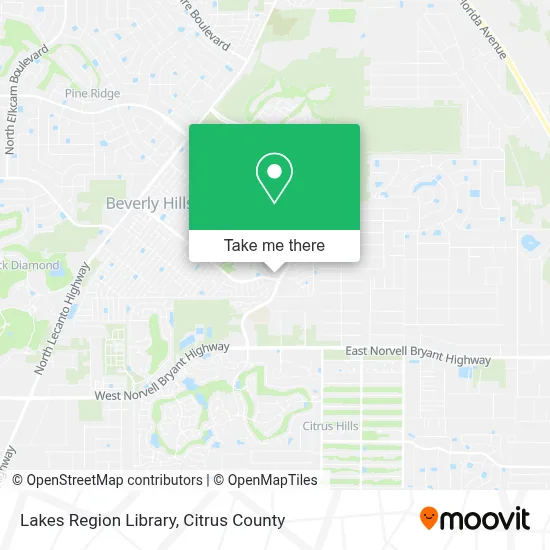 Lakes Region Library map