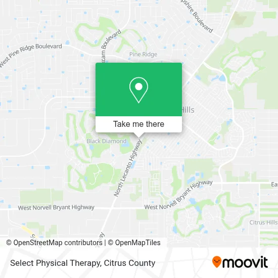 Select Physical Therapy map