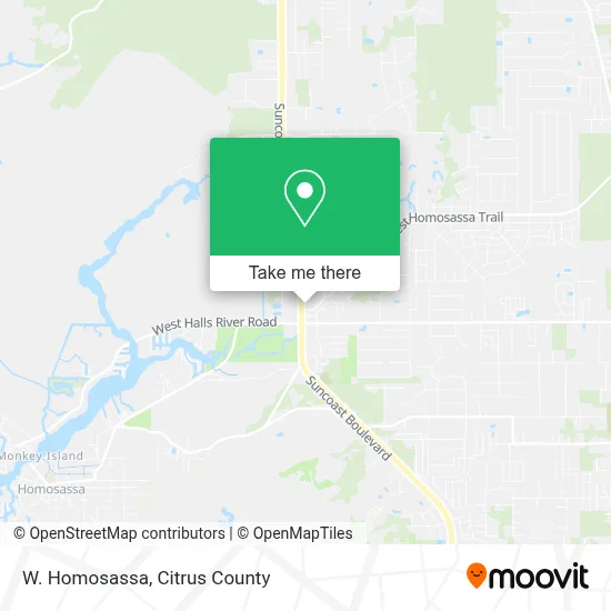 W. Homosassa map