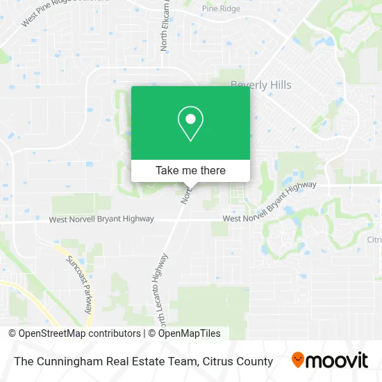 The Cunningham Real Estate Team map