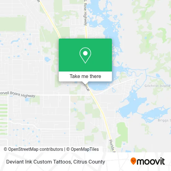 Deviant Ink Custom Tattoos map
