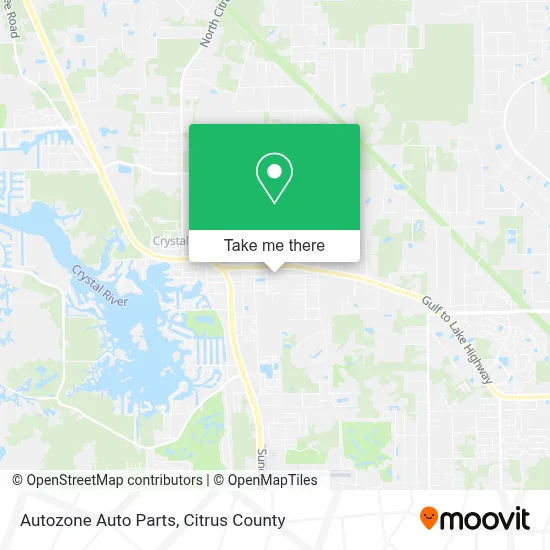 Autozone Auto Parts map