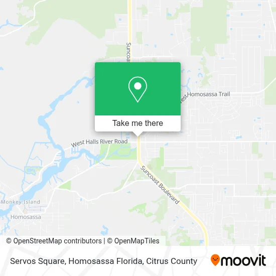 Servos Square, Homosassa Florida map