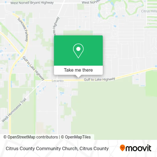Citrus County Community Church map