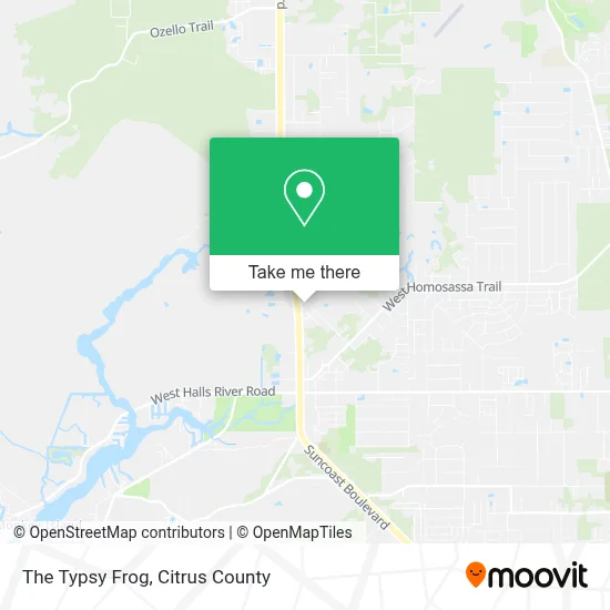 The Typsy Frog map