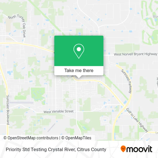 Priority Std Testing Crystal River map