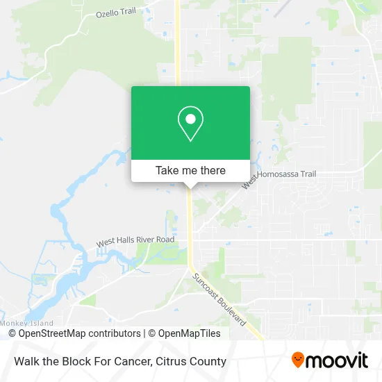 Walk the Block For Cancer map