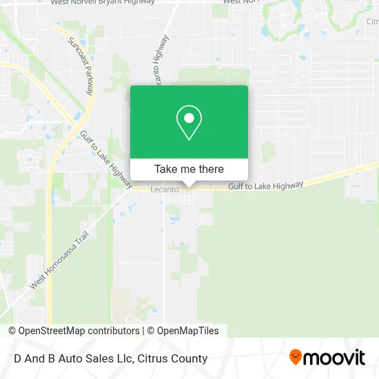 D And B Auto Sales Llc map