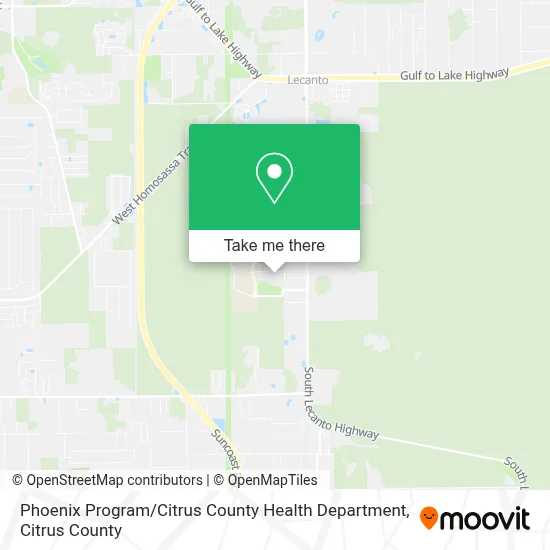 Phoenix Program / Citrus County Health Department map