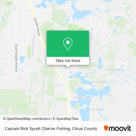 Captain Rick Spratt Charter Fishing map