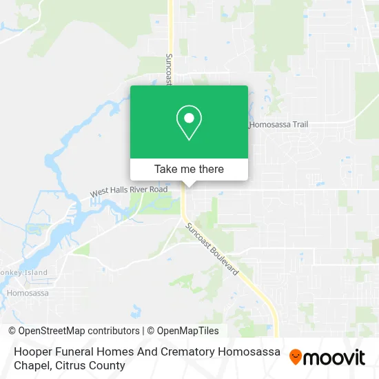 Hooper Funeral Homes And Crematory Homosassa Chapel map