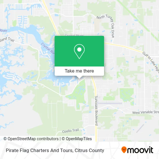Pirate Flag Charters And Tours map