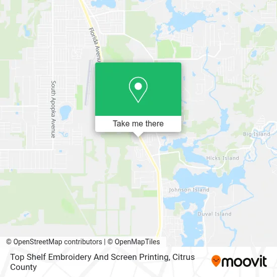 Top Shelf Embroidery And Screen Printing map