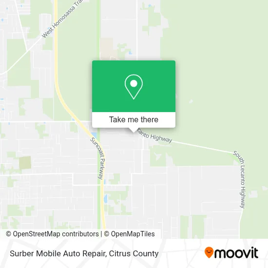 Surber Mobile Auto Repair map