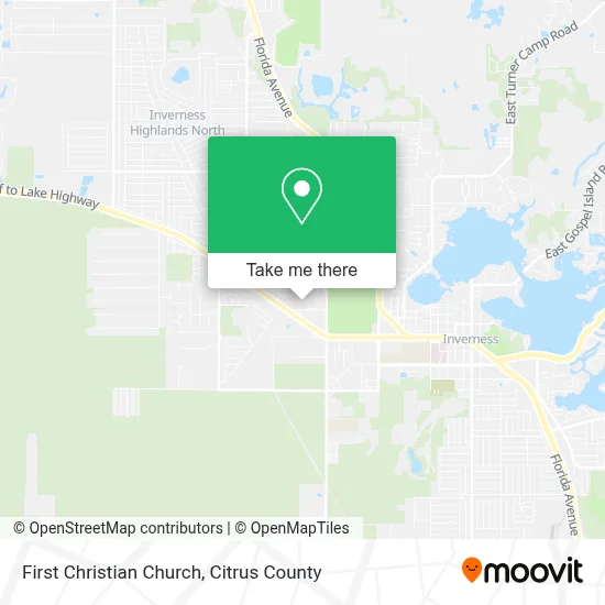 First Christian Church map