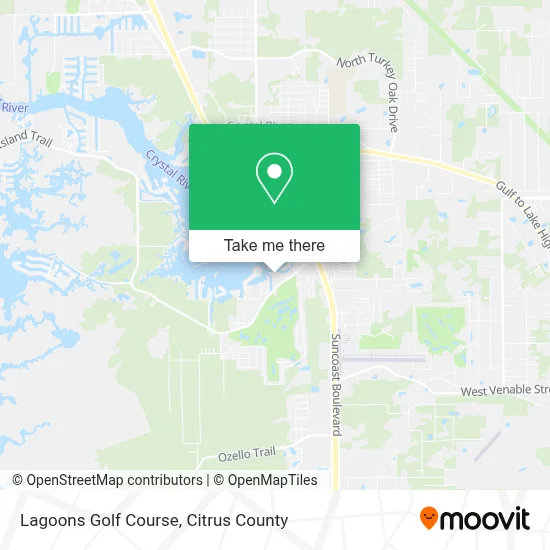 Lagoons Golf Course map