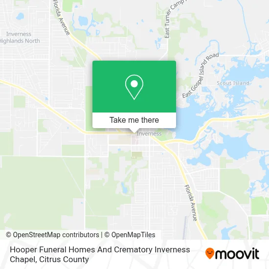 Hooper Funeral Homes And Crematory Inverness Chapel map