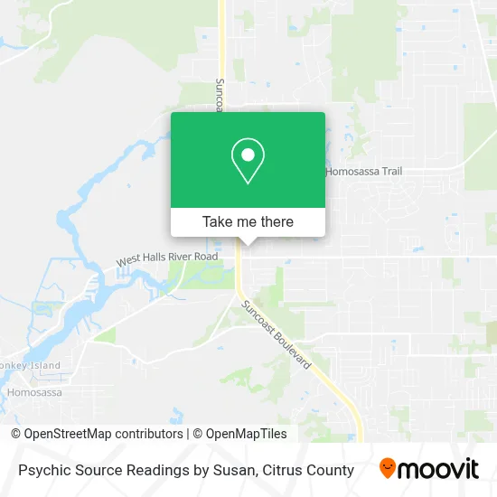 Psychic Source Readings by Susan map