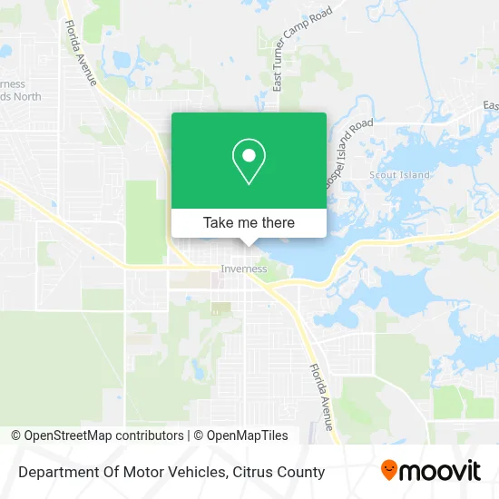 Department Of Motor Vehicles map