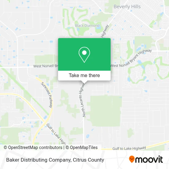 Baker Distributing Company map