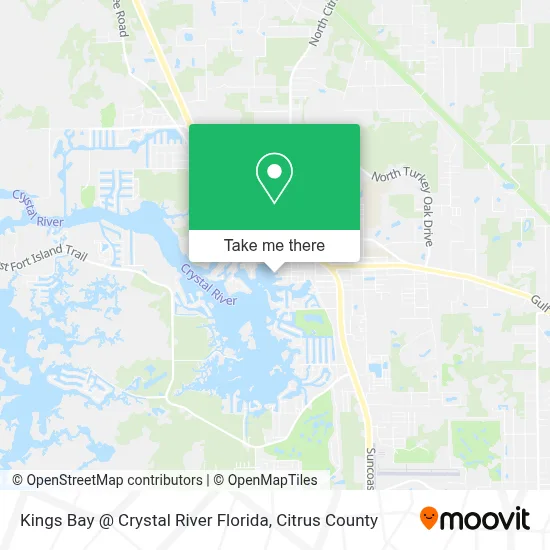 Kings Bay @ Crystal River Florida map