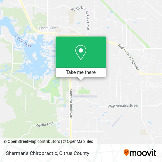 Sherman's Chiropractic map