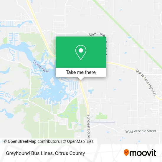 Greyhound Bus Lines map