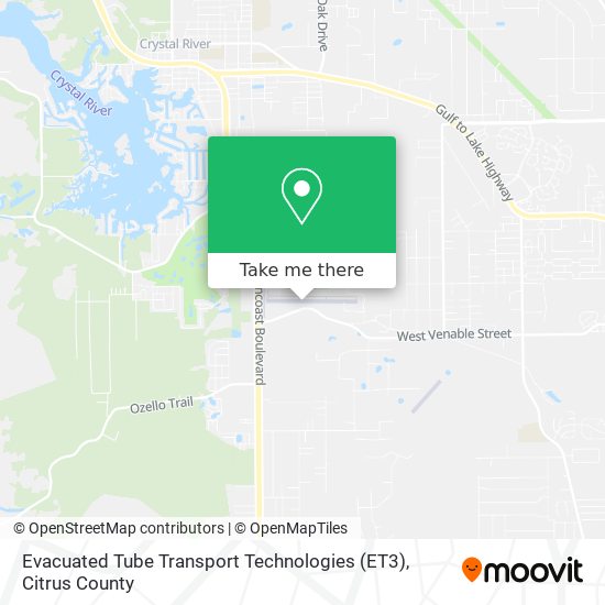 Mapa de Evacuated Tube Transport Technologies (ET3)