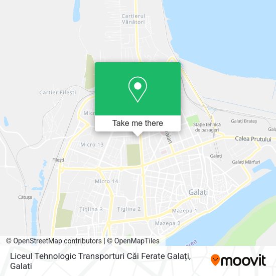 Liceul Tehnologic Transporturi Căi Ferate Galați map