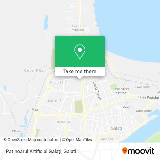 Patinoarul Artificial Galați map
