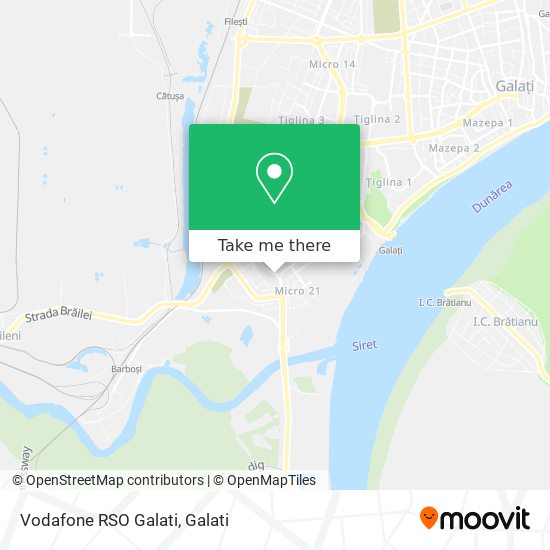 Vodafone RSO Galati map