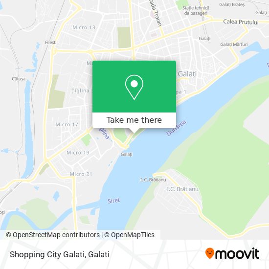 Shopping City Galati map