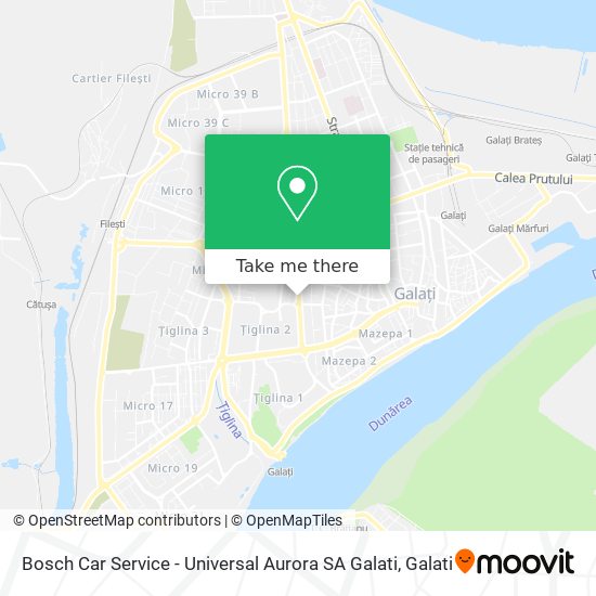 Bosch Car Service - Universal Aurora SA Galati map
