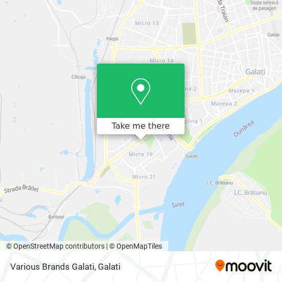 Various Brands Galati map