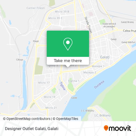 Designer Outlet Galati map