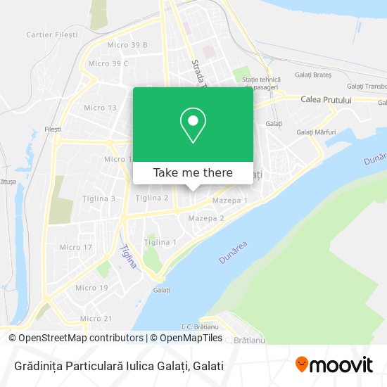 Grădinița Particulară Iulica Galați map
