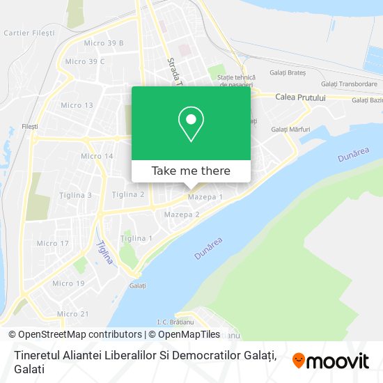 Tineretul Aliantei Liberalilor Si Democratilor Galați map