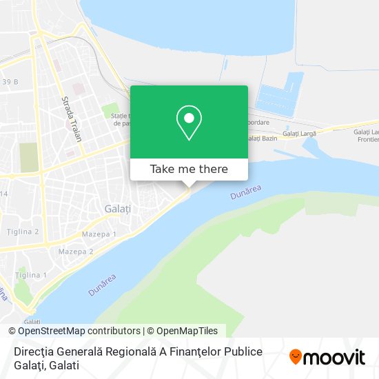 Direcţia Generală Regională A Finanţelor Publice Galaţi map