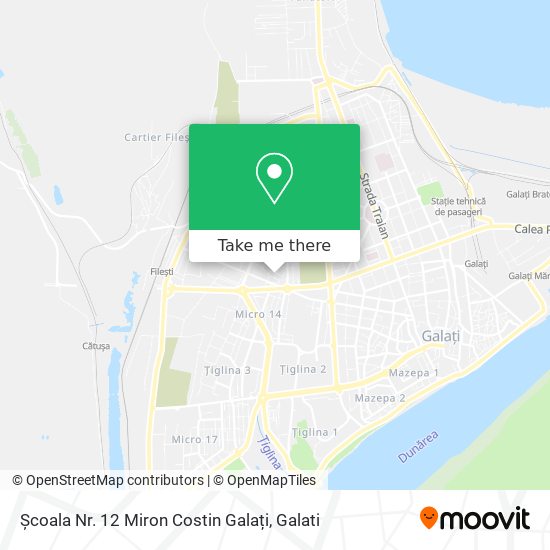 Școala Nr. 12 Miron Costin Galați map