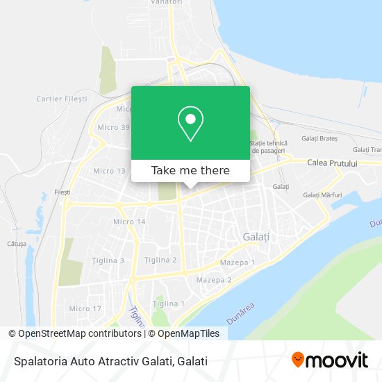 Spalatoria Auto Atractiv Galati map