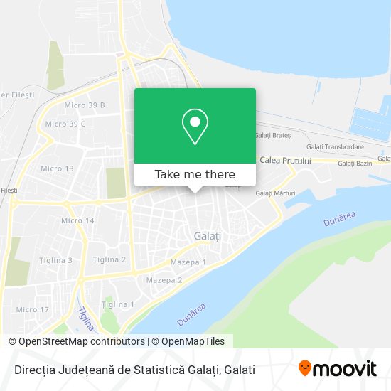 Direcția Județeană de Statistică Galați map